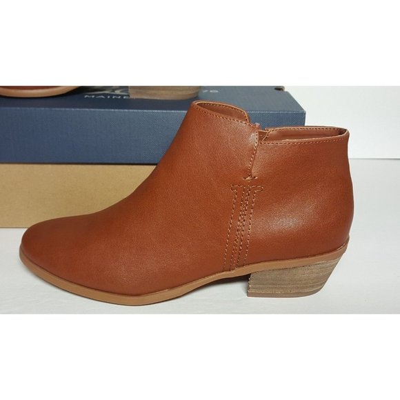 WOMEN'S G. H. BASS SHOES SIZE 6 NINA BOOTIES WHISKEY COLOR NEW/BOX - Picture 2 of 12